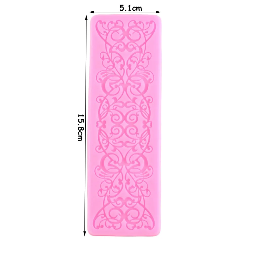 Lace Mat Pad Fondant Flowers Chain Decoration Silicone Mold Surafcraft Tools Bakeware Baking Tools Cake Decorating Lace Mold