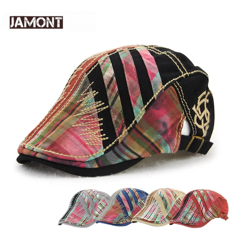 

JAMONT New hat men's beret Mens Womens Peaked Caps Ivy Cap Golf Driving Sun Flat Cabbie Newsboy Hat Unisex Hats