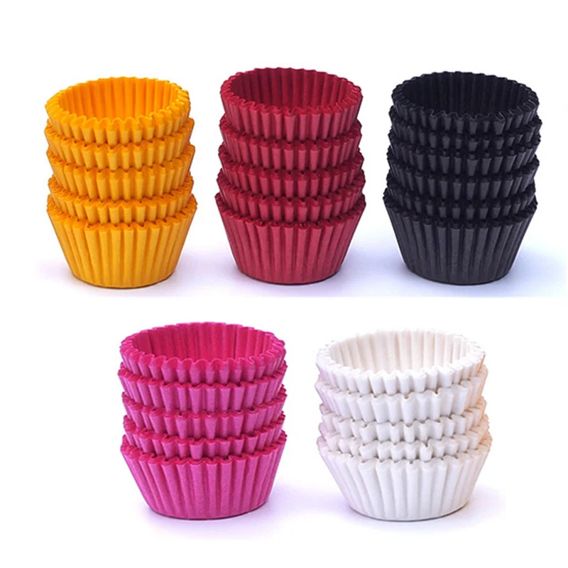 1000Pcs/Set Mini Paper Cake Egg Tart Mold Baking Muffin Cake Cups Bakeware Pastry Tools for Chocolate Cupcake Wraps