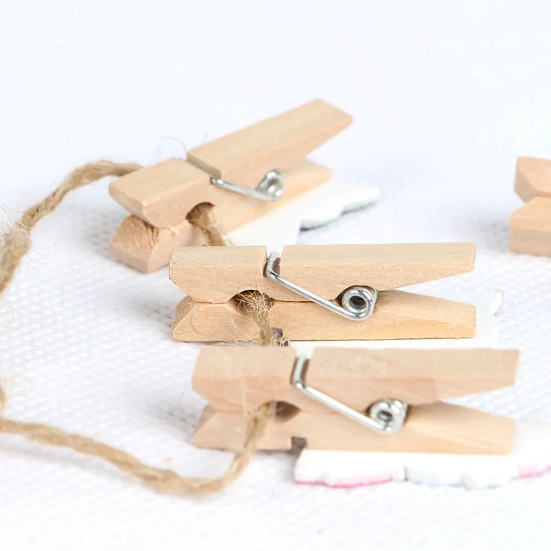 10pcs 35x7mm DIY Guitar Cat Lovely Wood Clothes Pegs Clothespin Clips Office Party Decoration Accessories Photo Hanging Pegs