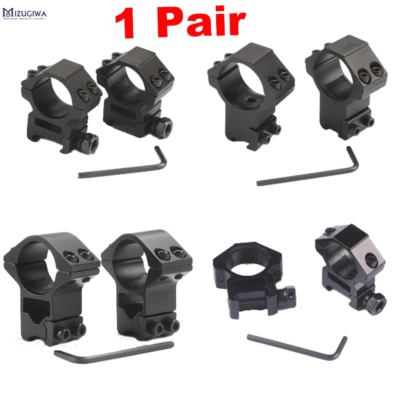 2PCS 25.4mm / 30mm Hunting Riflescope Mount Ring 11MM Dovetail  / 20MM Picatinny Rail High Or Low Air Gun Rifle Scope Mounts