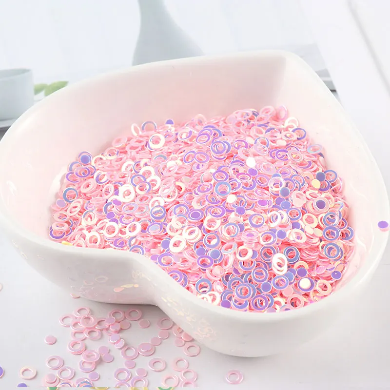Mix Macaroon Colors 10g/Lot 3mm Ring Dot Shape Nail Sequins DIY Nails Glitter Paillettes Sequin For Slime Craft High Quality