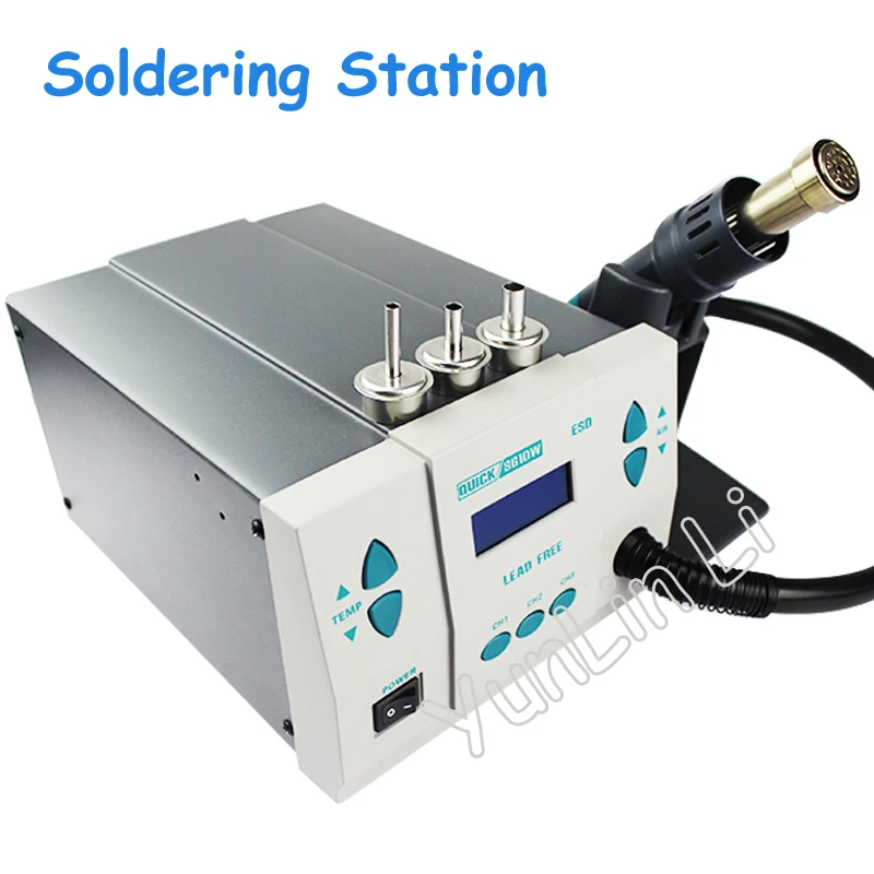 1000W Disassembly Soldering Station 220V Lead-free Digital 2 in 1 Hot Air Gun Solder Iron Rework Station Welding Machine 861DW