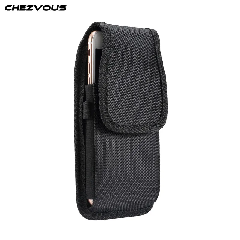 CHEZVOUS Nylon Phone Belt Holster Case for Samsung S10 S9 S8 plus S7 S6 edge j3 j5 a3 a5 2017 Waist Pocket for Huawei nova 3 p30