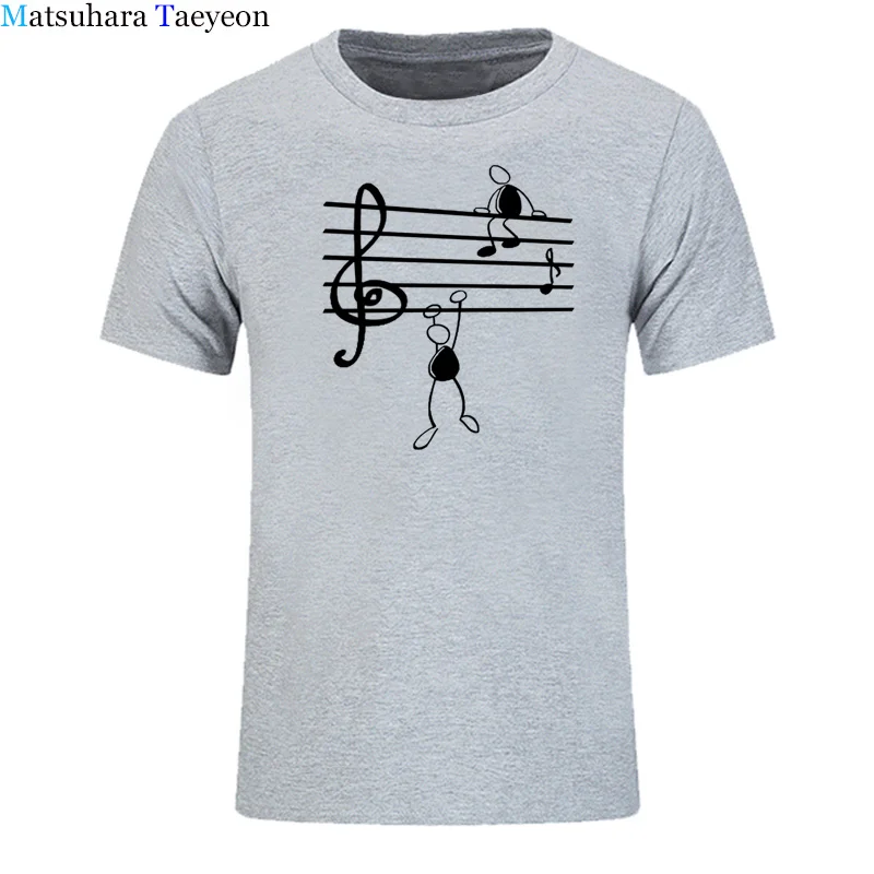 Music Notes Funny Print T-shirt Men Summer Style Cotton Short Sleeve O-Neck T Shirt Funny Tee Mans Top Clothing