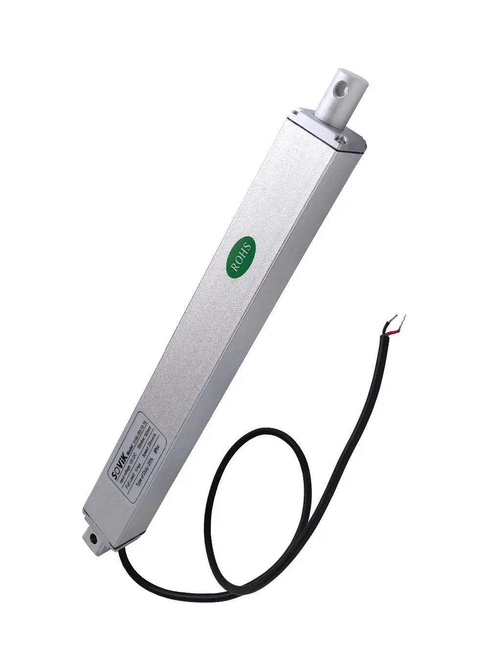 

12V 24V Micro Linear Actuator 150mm 6 inch Stroke Electric DC Motor High Speed 16mm per sec Max 200N Load with Mounting Brackets