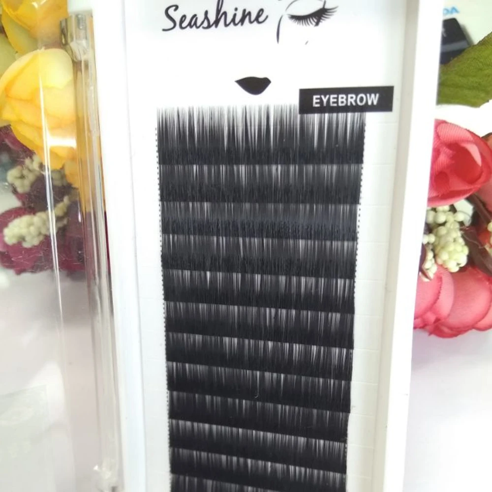 Wholesale Human Hair Permanent Eyebrow Hand Made 1 Tray /Set Human Hair Kits Brows Eyebrow Extensions Makeup Beauty