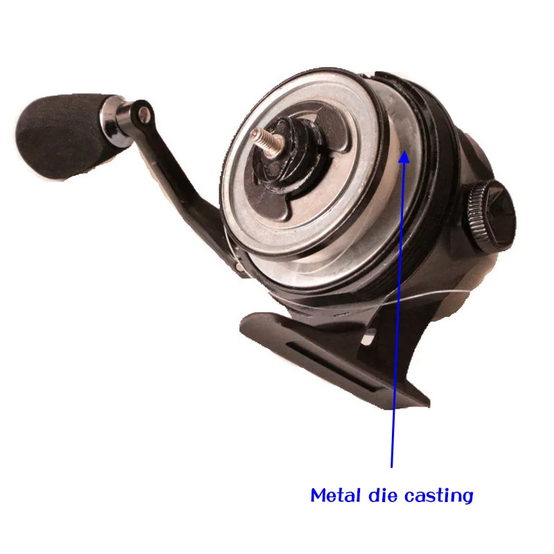 Fishing Reel 1+1BB Closed Metal Wheel RA 25 Outdoor Lure Hunting  Slingshot Shooting  with 0.28 Nylon Line 120m