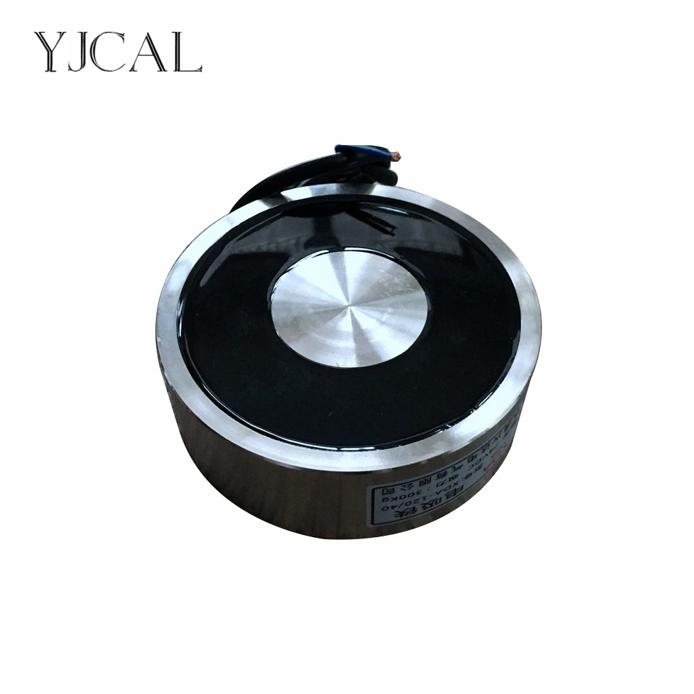 YJ-120/40 Holding Electric Sucker Electromagnet Magnet Dc 12V 24V Suction-cup Cylindrical Lifting 300KG Suction Plate China