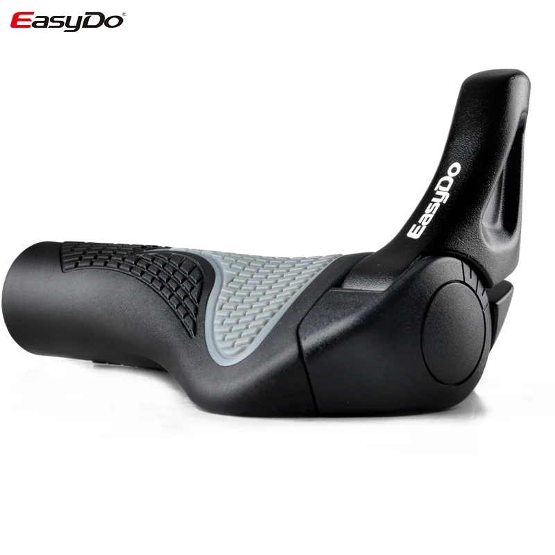 EasyDo Bicycle MTB Handlebar Grips Bar Ends Ergonomic Anti Skid Aluminum Alloy Rubber Grips Bicycle Grips Accessories 1060D