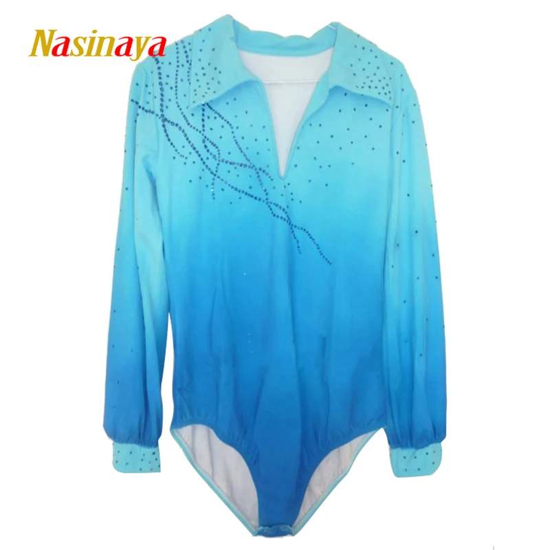 Nasinaya Boys Figure Skating Performance Clothing, Customized Competition, Ice Leotard for Kids, Patinaje Gymnastics