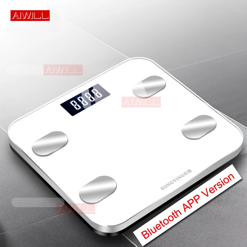 AIWILL Electronic Smart Weighing Scales Bathroom Body Fat bmi Scale Digital Human Weight Mi Scales Floor lcd display Health Gift