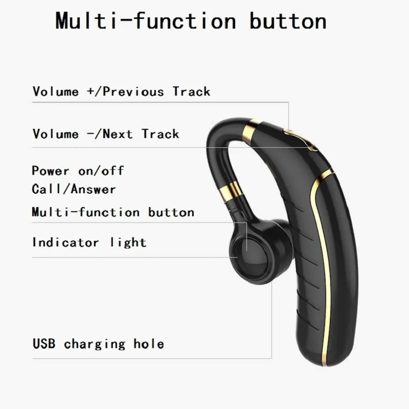 260 mAh Pin Dài Chờ Không Dây Bluetooth Tai Nghe Tai Nghe Earbud với Microphone HD Âm Nhạc Tai Nghe Tai Nghe cho IPhone Xiaomi