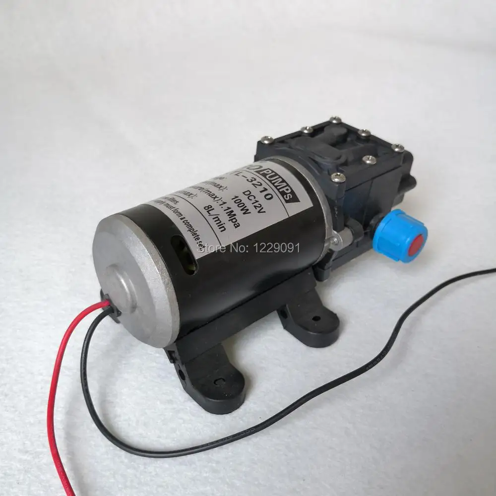 Self suction water pump 100W  Diaphragm high pressure small 12 volt 24 volt dc diaphragm Water Pump 8L/min