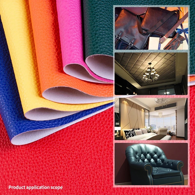 Pu Synthetic Leather 0.9MM Thickened Lychee Road Faux Leather Fabric For DIY Handmade Sew Clothes Accessories Supplies