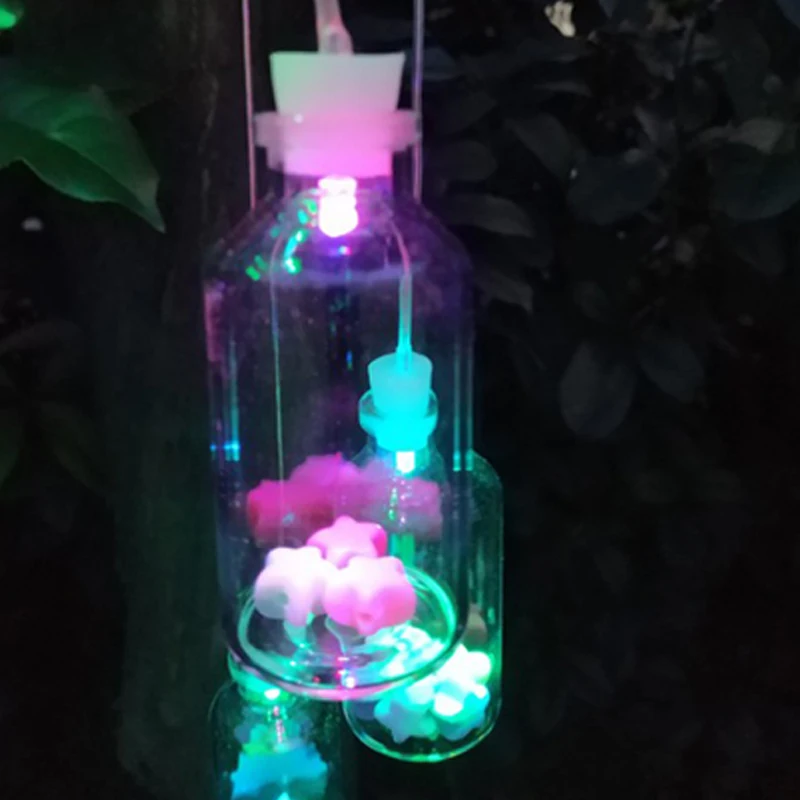 LED Solar Wind Bell Explosion Ball For Courtyards,Outdoor Decoration Safe And Waterproof, Green Energy Saving, Wishing Bottle