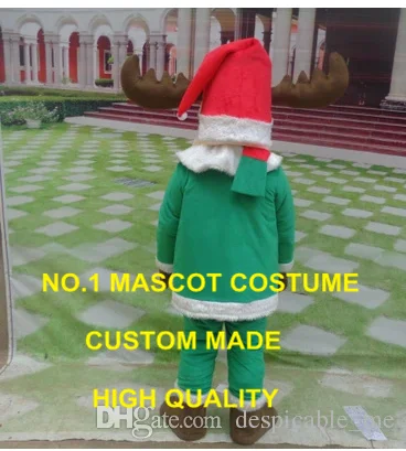 Christmas Reindeer Moose Mascot Costume Adult Size Cartoon Moose Anime Cosply Costumes Carnival Fancy Dress 2456