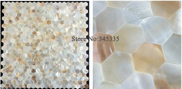 11square feet Natural hexagon shell mosaic tile mother of pearl kitchen shower bathroom backsplash background wallpaper