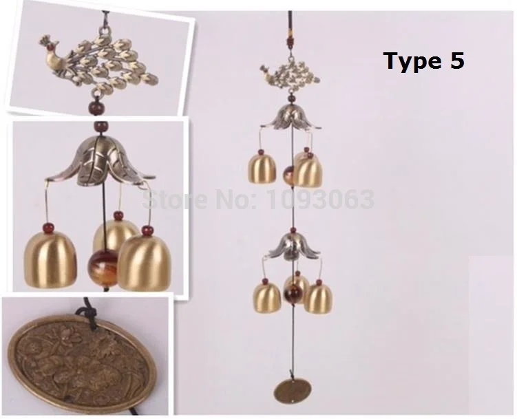 Alloy Bell Chimes Lucky Feng Shui Wind Chimes Town House Evil Shop Doorbell Ornaments