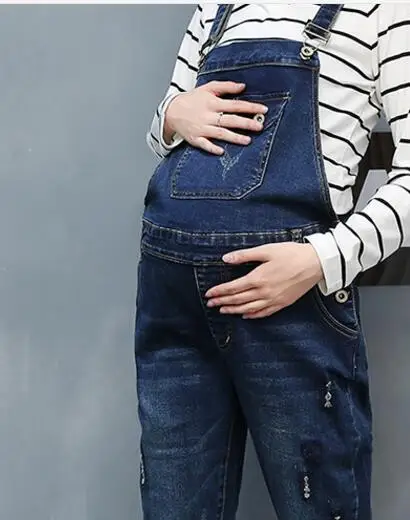 New hot pregnant women with pants denim overall trousers  Women Jeans Pregnant pencil Prop Pants Clothing For maternity Clothes