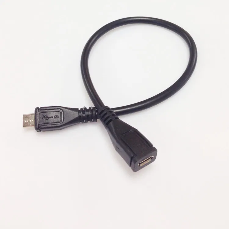 30 cm micro usb macho para macho e femea para femea cabo de extensao preto mini micro usb cabo conversor usb adaptador