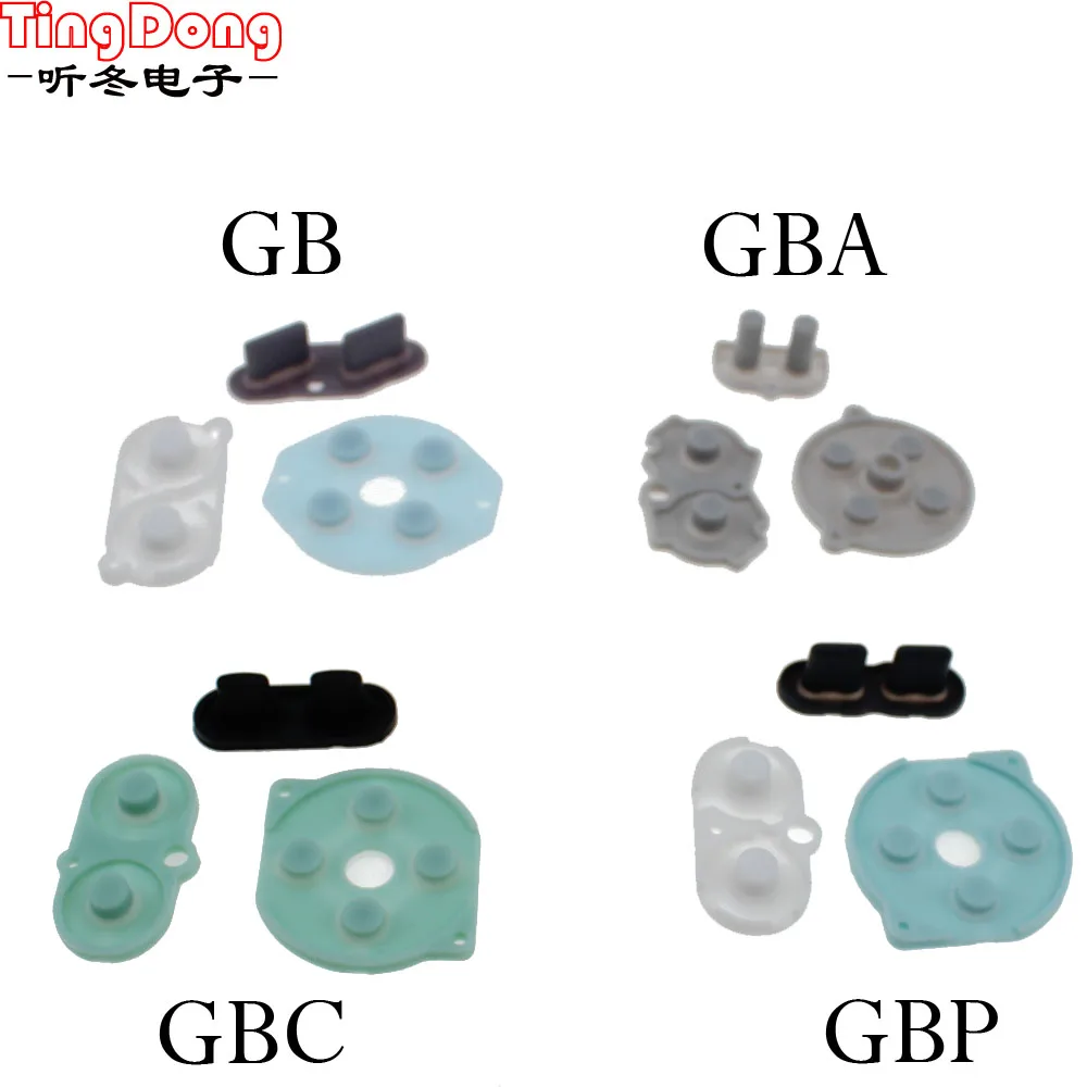 TingDong Rubber Conductive Buttons A-B D-pad for Game Boy Classic GB GBA GBC GBP GBA SP Silicone Start Select Keypad