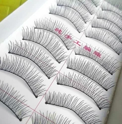 217 Cotton Stalk False Eyelashes Handmade Natural Comfortable Nude Makeup False Eyelashes Makeup Lengthening False Eyelashes