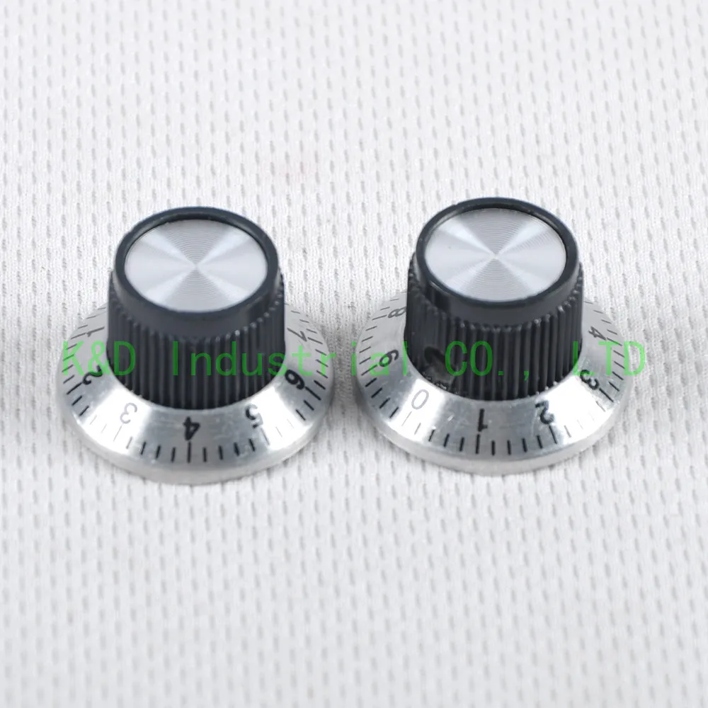 10 шт., винтажный бакелит + Алюминиевый Регулятор громкости для 6 мм вала, запчасти для усилителя электрогитары