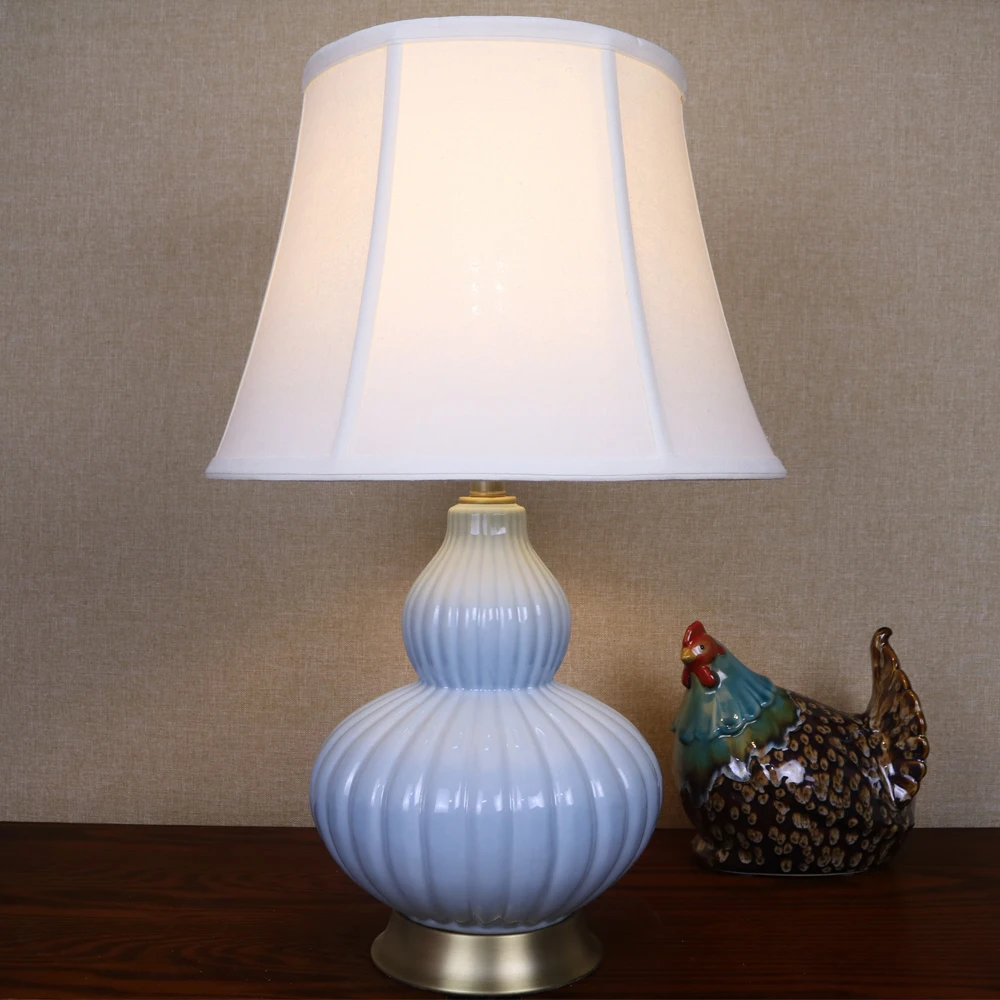 Vintage chinese bedroom living room wedding table lamp Jingdezhen porcelain ceramic table lamp art light table lamp