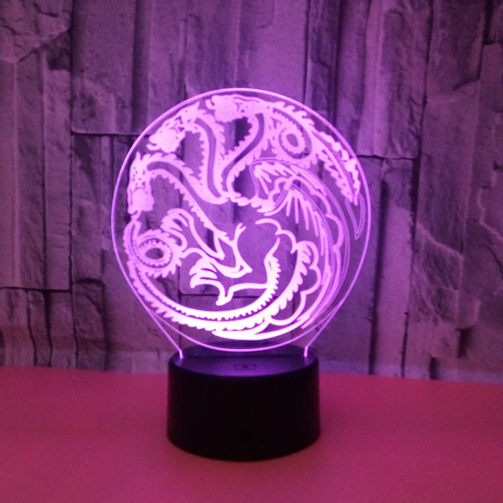 

Creative 3d Lamp Usb Led Colorful Dragon Usb Led 3d Light Fixtures Desktop Small Colorful 3d Night Light