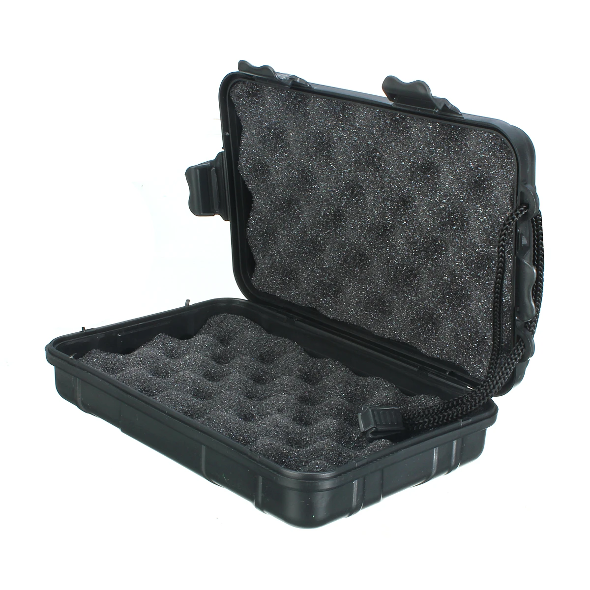 S M L XLBlack  size Black Plastic Flashight Tool Storage Case Box For 18650 14500 LED Flashlight For Outdooors Camping Hiking