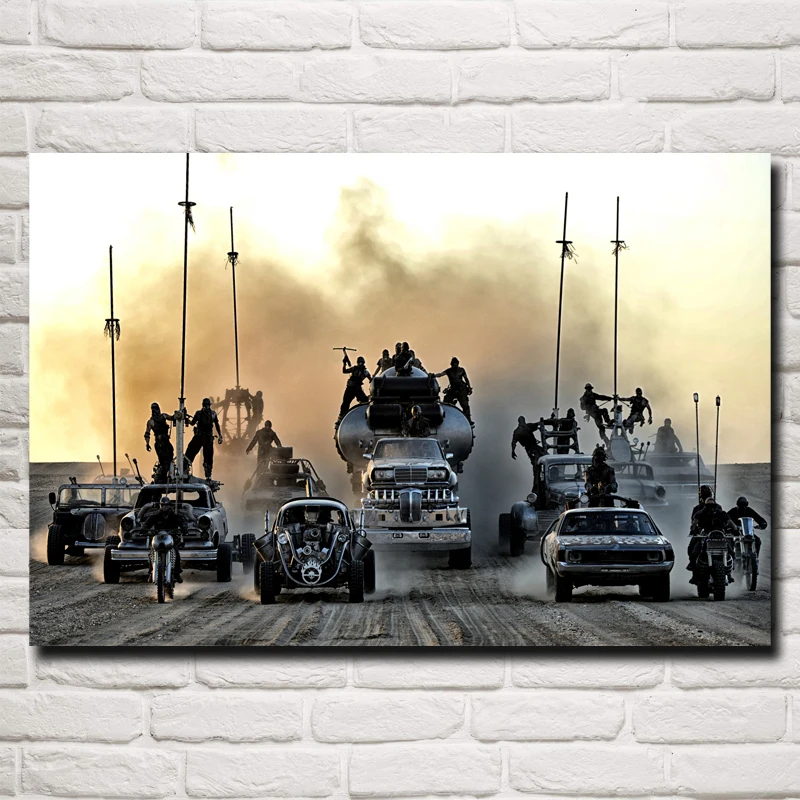 FOOCAME Mad Max Fury Road Movie Posters and Prints Art Silk Fabric Wall Painting Bedroom Decor Modern Decoration Home Pictures