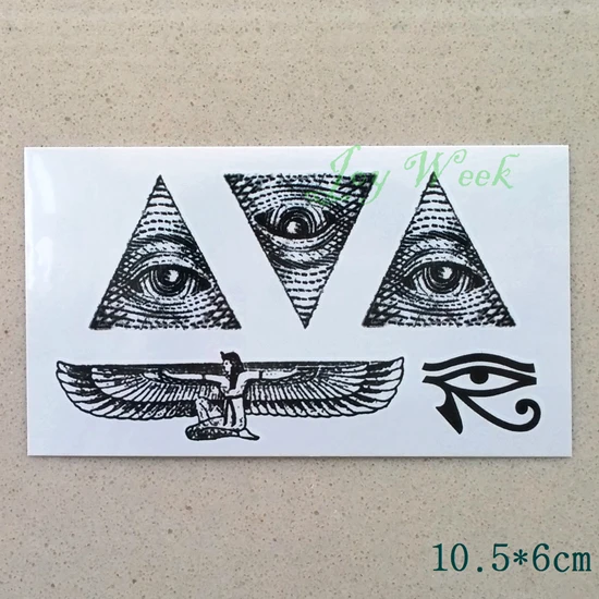 Waterproof Temporary Tattoo sticker ancient greece all seeing eye of God totem tatto stickers flash tatoo fake tattoos