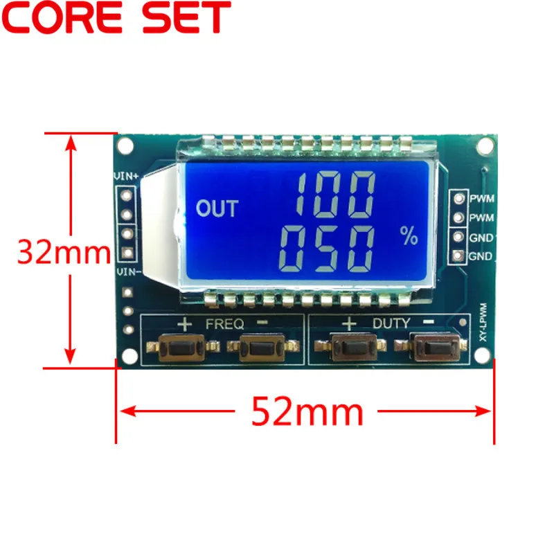 1Hz-150 Khz Generatore di Segnale PWM Bordo Modulo Funzione di Frequenza Degli Impulsi Duty Cycle Regolabile TTL Modulo Display LCD 3.3 V-30 V