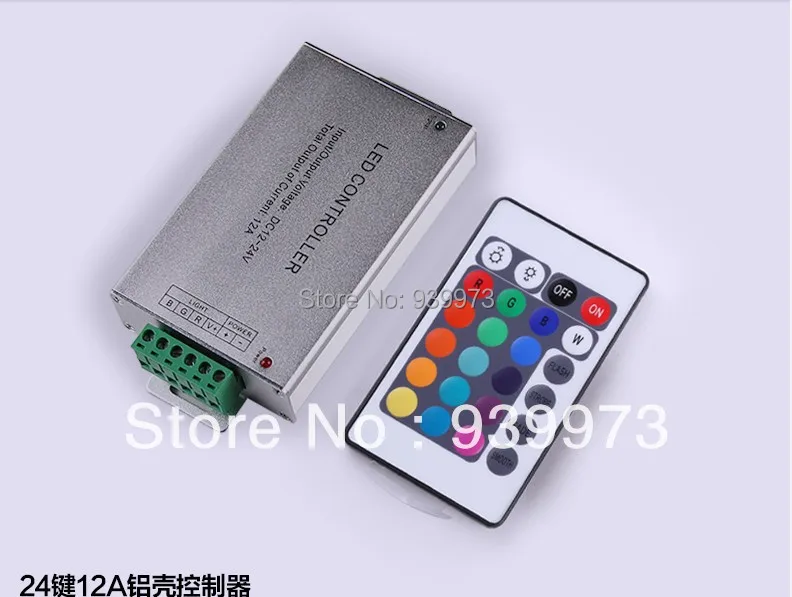 DC 12V 24A 24 Key LED IR Remote Controller for RGB SMD 5050 3528 LED Strip Light with Auto memorizing function Free Shipping