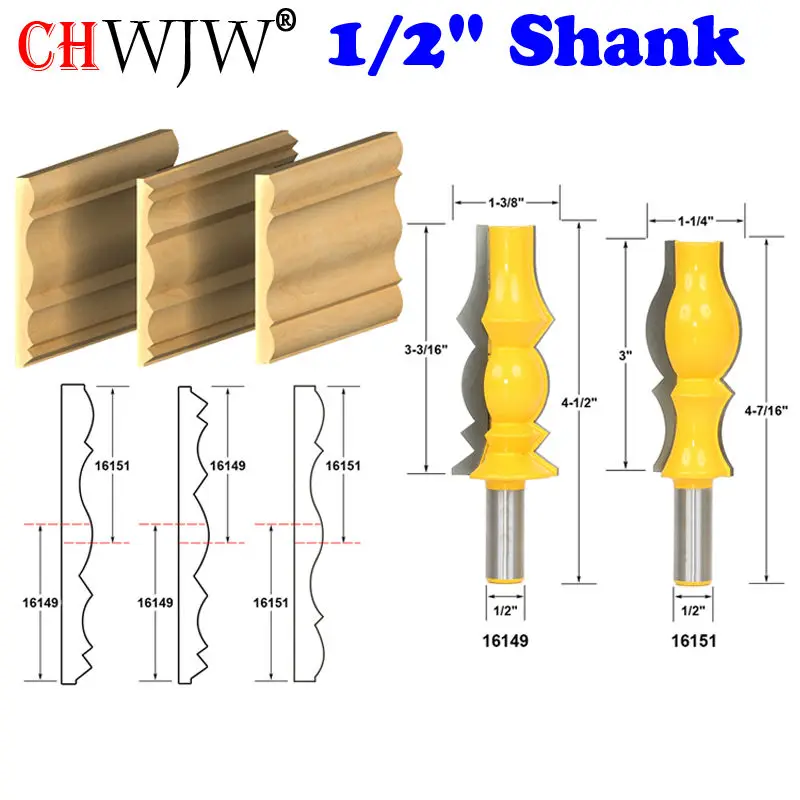 shank grande reversivel molde da coroa bit bit router linha conjunto faca tenon cortador de carpintaria ferramentas pc 01