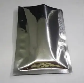 8*12cm,100pcs X Plating aluminium foil bag heat sealable - Silver metallic mylar foil plastic pouch, food storage packing bag