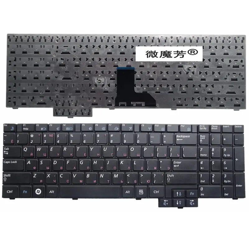 Clavier d'ordinateur portable russe pour Samsung R528, R530, R540, R620, R517, R523, RV508, Rfruit, noir, nouveau