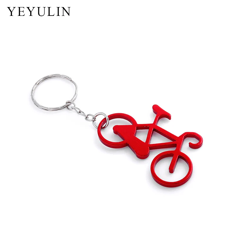 New Mixed Random Color Alloy Sunny Bicycle Keychain Souvenir Gift For Men Women Lovely Handbag Keyring Jewelry 10pcs