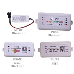 SP108E wifi WS2811 WS2812B Led pilot do muzyki SP107E SK6812 SP105E Bluetooth APA102 SP110E WS2801 pikseli taśmy Led DC5-24V