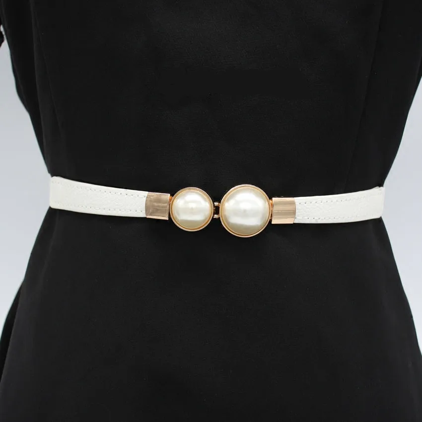 Ceinture élastique fine en perles pour femmes, extensible, à la mode, pour robe de mariée, nouvelle collection