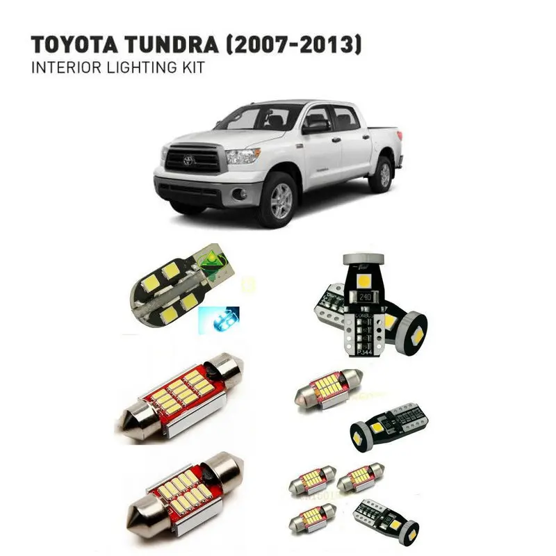 

Светодиодные внутренние фары для Toyota tundra 2007-2013, 20 шт., светодиодные фары для автомобилей, комплект освещения, автомобильные лампы Canbus