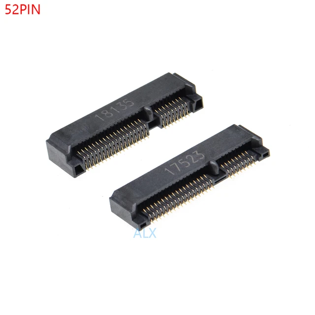 2 5 10PCS 52PIN MINI PCIE PCI E SOCKET msata connector Height 4.0mm 5.2mm 5.6mm for NoteBook Computer AliExpress