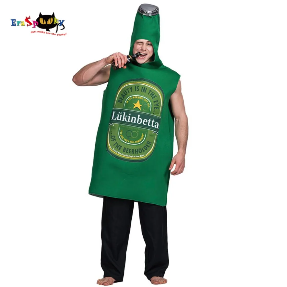 Costume de bière en mousse XR pour hommes, combinaison grenouillères, robe de paupières, vêtements pour hommes adultes, olympiques d'Halloween, bouteille de whisky et de rhum vert