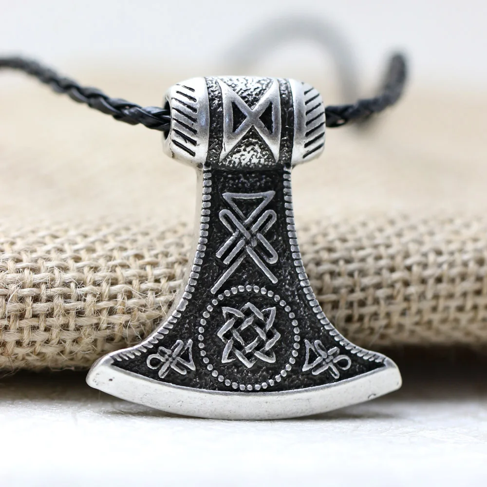 

LANGHONG 10pcs Norse Viking Necklace For Men Legendary Viking Runes Amulet Necklace Viking Nordic Talisman Jewelry