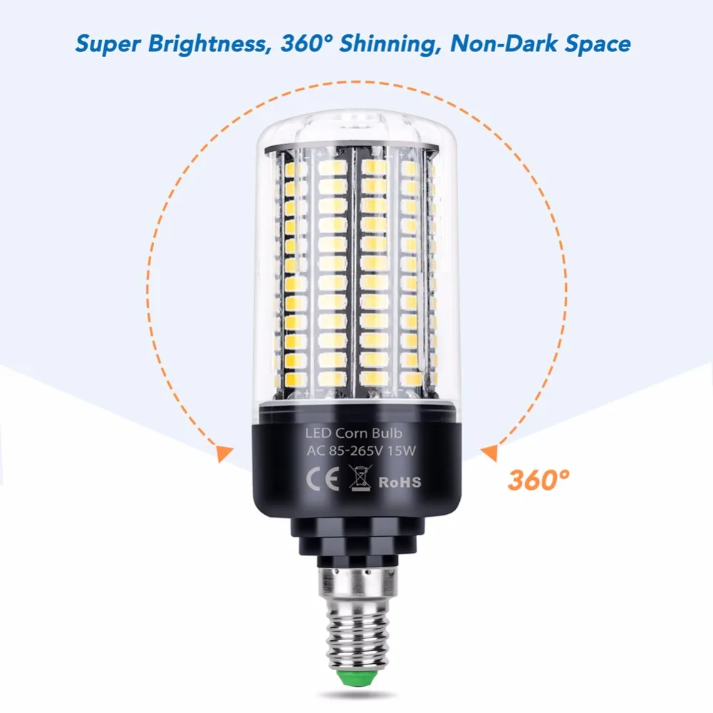 CanLing-Ampoule de maïs LED E14 SMD 5736 220V, 28 40 72 108 132 156 189