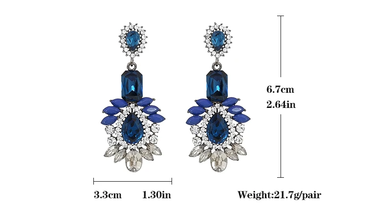 VEYO Acrylic Crystal Earrings For Women Vintage Drop Earrings Classic High Quality Brincos Pendientes