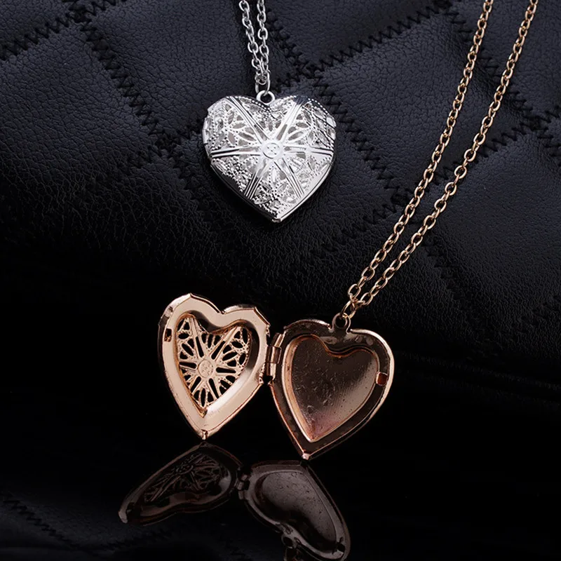 Simple Hollow Heart Necklace for Women Gold Color Love Necklace Pendant Bohemian Fashion Jewelry Girlfriend Gift N830