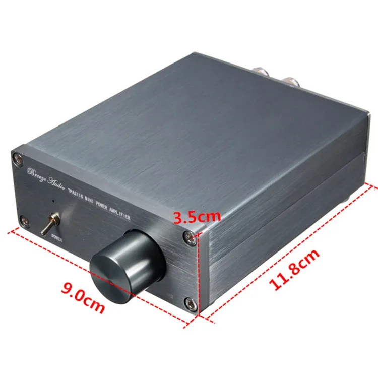 Breeze Audi 100W 2.0 HiFi Digital Audio Power Amplifier Can push 6-8 inch speakers Desktop Mini Amplifier Sound clear and bright