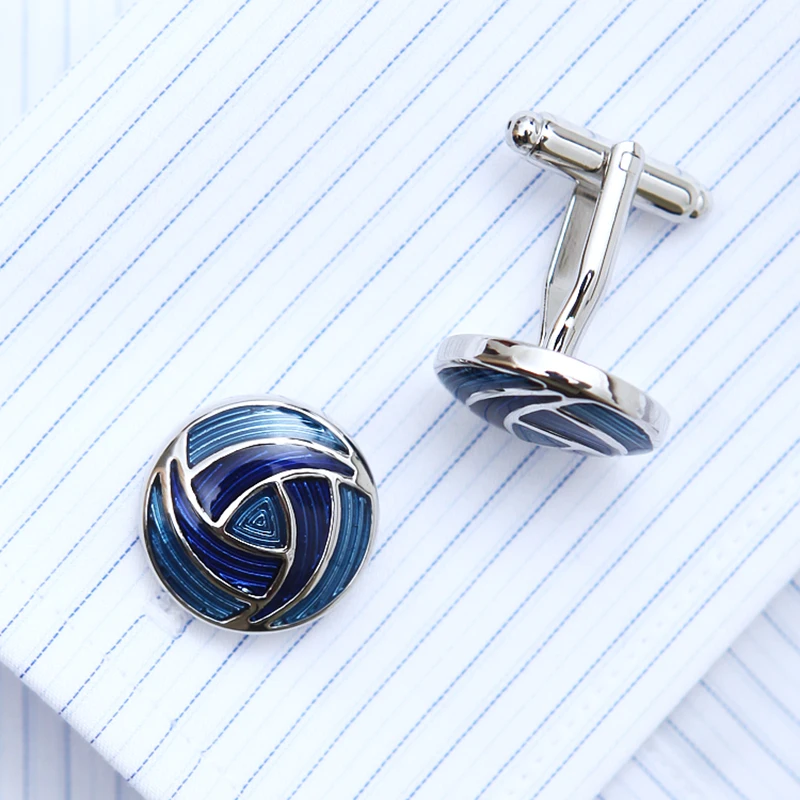KFLK jewelry shirt cufflinks for mens designer Brand Blue cuff links wholesale Button High Quality Wedding Fashion guests